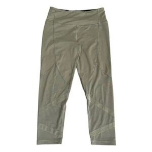 Victoria Secret Sport  Mid-Rise Olive Green Mesh Athletic Running Leggings SZ S